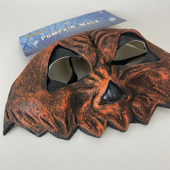 Scary Pumpkin Half Mask Child Size - Picture 5 of 5